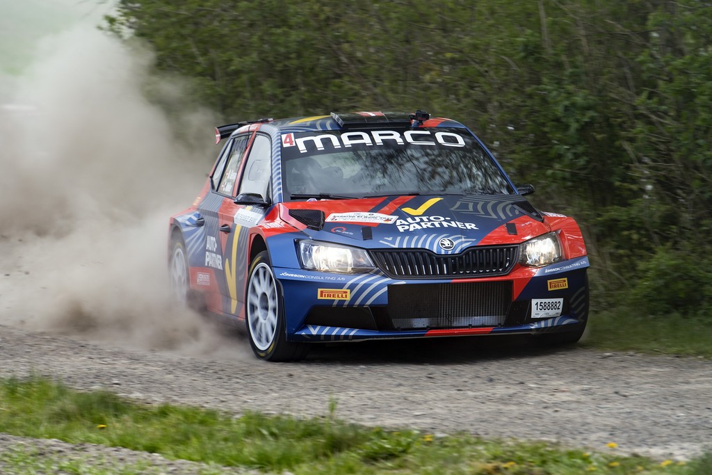 Det bliver i en helt ny Skoda Fabia Evo Rally 2, at Marco Gersager og Carina Møller tackler tredje afdeling af Dansk Super Rally
(Foto: Jokum Tord Larsen)